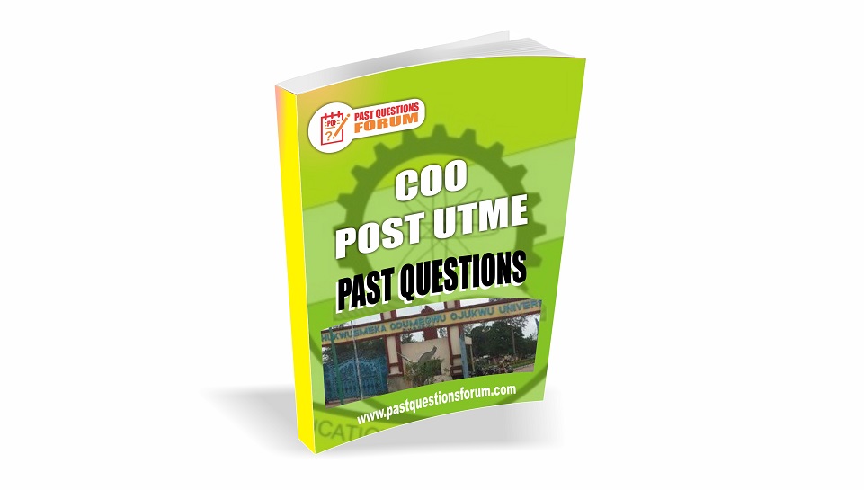 COOU Post UTME Past Questions and Answers PDF Download 2023